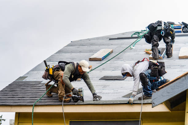 Professional Gutter Installation technician working in Strausstown, PA